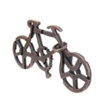 Metal bike gear puzzle model showcasing intricate gear design, perfect for educational and decorative purposes.