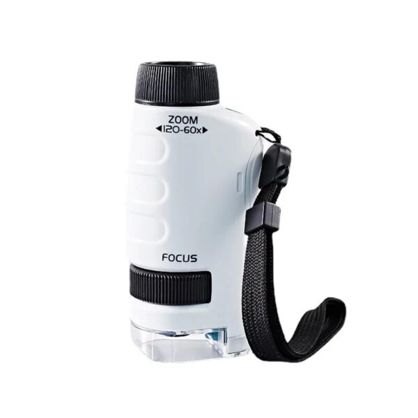 Zoom Microscope with Focus and Strap for Educational Use.
