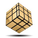 A magnetic wooden Rubik's Cube puzzle with black lines and a natural wood finish, designed for educational and brain-teasing fun.