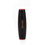 Small black Micro USB to USB adapter with red accents, used for connecting devices.