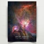Vivid image of the Orion Nebula showcasing colorful gas clouds and star formation regions in deep space.