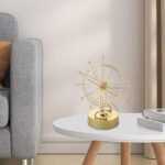 Gold Ferris Wheel Model for Science Decor and Educational Purposes.
