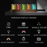 Color-changing science display with rainbow flow and multiple modes.