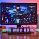 LED Cityscape Night View with Neon Lights.