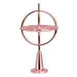 Rose Gold Globe Armillary Sphere Model for Science Decor and Educational Use.