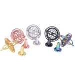 Brightly colored planetary models with orbit rings and stands, perfect for educational purposes or as unique decor pieces.