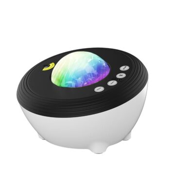 Color-changing LED science projector with control buttons.