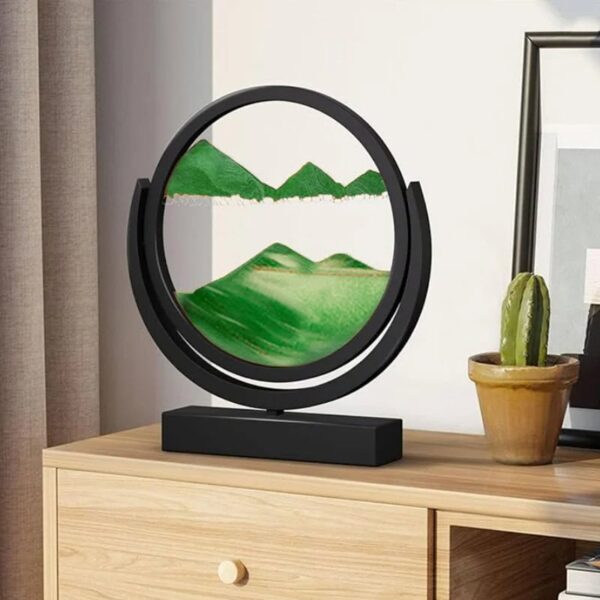 Modern 3D wall art lamp featuring a scenic mountain and lake landscape, perfect for home decor and educational spaces.