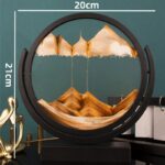 A circular 3D mountain landscape wall art featuring layered wooden mountains and a sky with clouds, measuring 20cm in diameter and 21cm in height, perfect for science-themed decor.