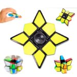 Colorful star-shaped magnetic puzzle speaker with modular pieces, designed for educational and entertainment purposes, suitable for children and teens.