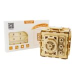 Wooden 3D puzzle kit for building mechanical gears and gears, ideal for educational and DIY science projects.