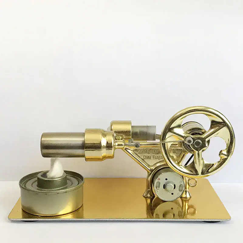 Science Gadgets | Science Decor & Educational Toys Shop High-quality vintage-style steam engine model with brass and metal components, perfect for science enthusiasts and educational displays.