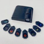 Portable solar filter set for telescopes, includes multiple filters for observing the sun, planets, and celestial objects safely. Compact design ideal for educational and amateur astronomy use.