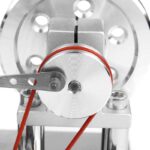High-precision scientific instrument with metallic components and red accents, showcasing advanced technology for educational and decorative purposes.