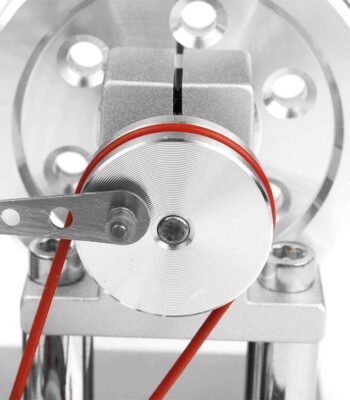 High-precision scientific instrument with metallic components and red accents, showcasing advanced technology for educational and decorative purposes.