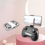 Mini drone with camera and remote control, designed for kids and beginners, featuring easy-to-use controls and a compact size for indoor and outdoor flying fun.