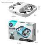 Mini drone with camera, ideal for kids and beginners, featuring a compact design and easy controls for indoor flying.