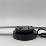 Laboratory magnetic stirrer with a rotating magnetic field and heating element, used for mixing and heating liquids in scientific experiments.