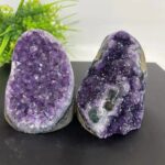 Amethyst geodes with vibrant purple crystals, ideal for science decor and educational purposes. Perfect for display, learning, and enhancing any science-themed space or collection.