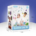 Kids conducting science experiments with colorful lab tools and chemicals, promoting learning and curiosity in a fun, safe environment.
