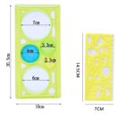 Miniature Stencil and Ruler Set for Science Projects.