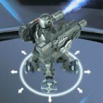 A futuristic robotic toy designed for educational and entertainment purposes, featuring movable limbs and a detailed sci-fi appearance.