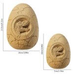Dinosaur egg-shaped decorative item with a detailed dinosaur head emblem, perfect for science-themed decor or educational displays.