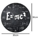 E=mc^2 Wall Clock with Scientific Equations.