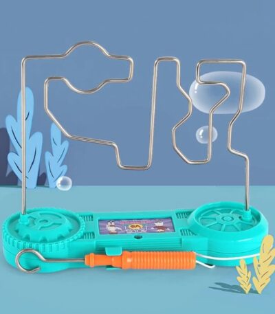 Interactive wire maze toy for kids and adults, featuring a metal wire path and colorful base, perfect for STEM learning and fun science experiments.
