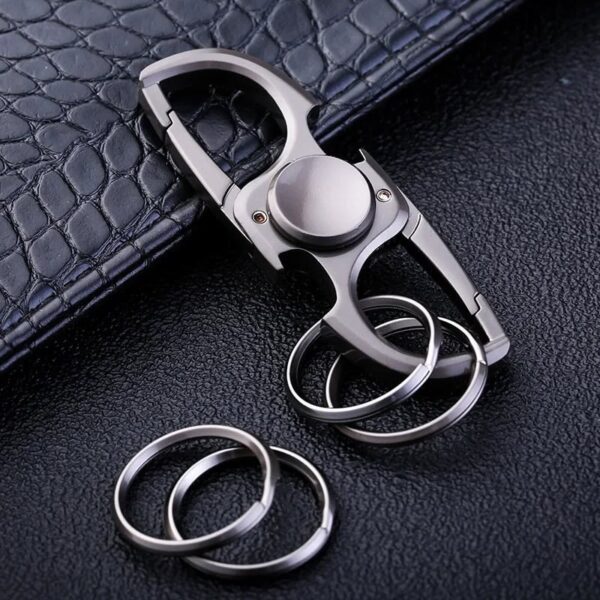 High-quality stainless steel keychain with multifunctional features for everyday use.
