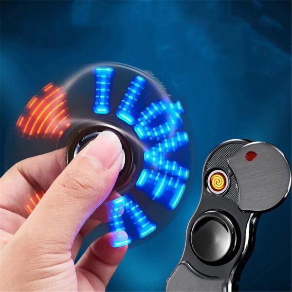 LED light-up fidget spinner for stress relief and entertainment.