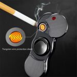 Close-up of a wireless earbud featuring a tungsten wire protection sheet to prevent damage from cigarette burns or sparks. The image highlights the protective component designed for enhanced safety.