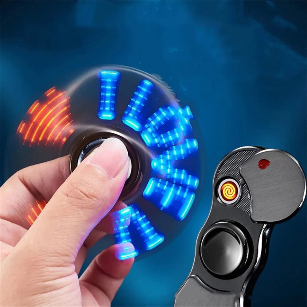 LED light-up fidget spinner for stress relief and entertainment.