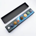 Mini Solar System model with colorful planets in a sleek black display box, perfect for educational purposes and science decor.