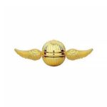 Gold capsule with detailed wings, resembling a fantasy or sci-fi gadget, shiny metallic finish.