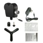 Small wind turbine generator kit with propeller, motor, power supply, and accessories for science experiments and educational projects.