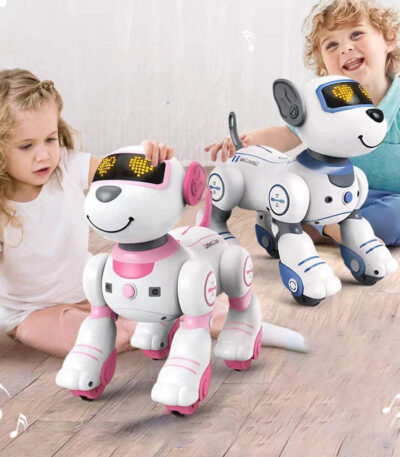 Interactive robot dogs for children with LED eyes and sound features, designed for fun and learning. Perfect for kids interested in science and robotics.