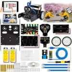 Robotics kit for children featuring sensors, motors, and electronic components for STEM learning and robotics projects. Perfect for young learners interested in science and technology.