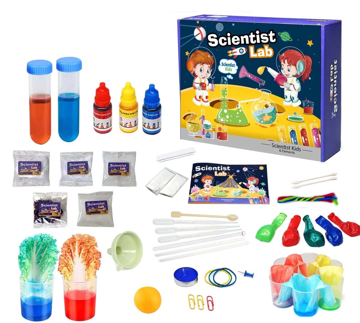Science Lab Educational Toy Set for Kids Complete science lab kit for kids with test tubes, chemicals, and accessories for fun experiments and learning. Perfect for young scientists and educational play.