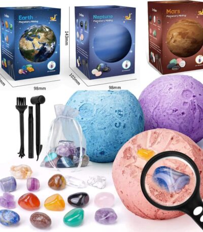 Educational planetary moon model set for kids and students.