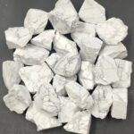 White marble rocks for science projects, decorative displays, and educational activities.