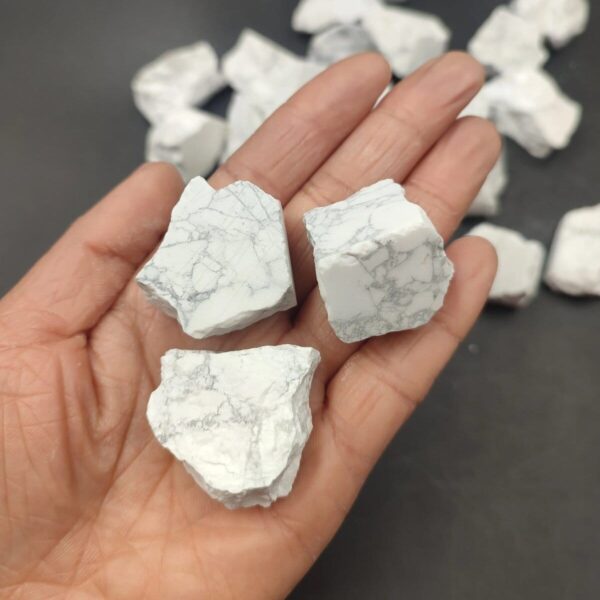 White marble rocks with gray veining, ideal for science experiments, geology studies, and educational displays.