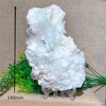 Unique white mineral rock specimen for educational and decorative purposes.