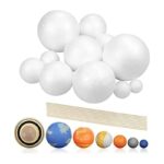 Educational molecular model kit featuring white spheres and beige straws for science learning and chemistry experiments.