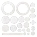High-quality transparent plastic gear set for science education and DIY projects, including various sizes and shapes for mechanical demonstrations and creative learning activities.