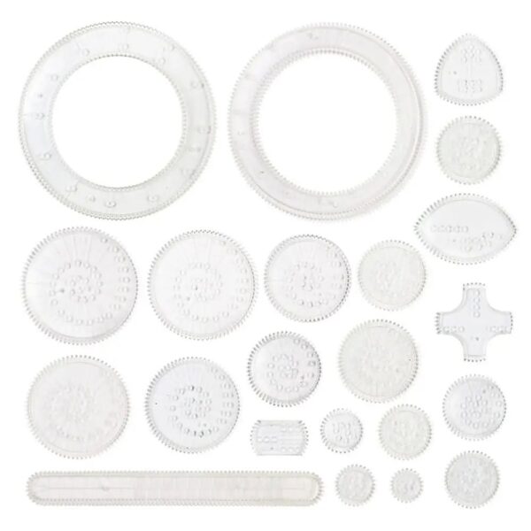 High-quality transparent plastic gear set for science education and DIY projects, including various sizes and shapes for mechanical demonstrations and creative learning activities.
