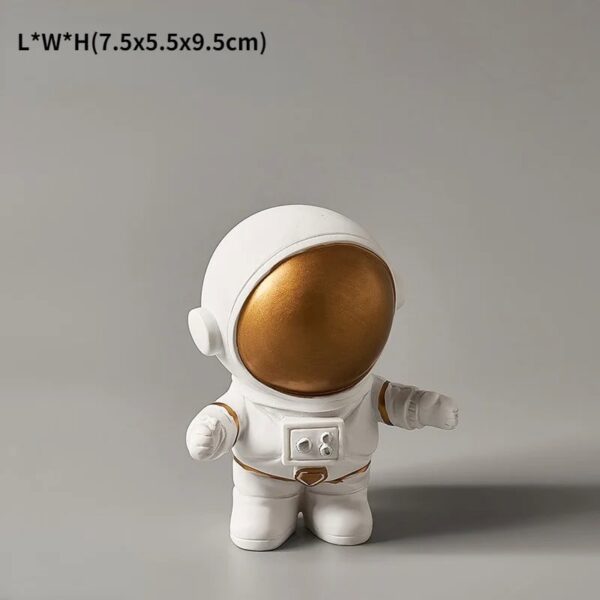 An adorable astronaut plush toy with a white suit and gold helmet, designed for science lovers and educational decor. Ideal for children, classrooms, or as a gift for space enthusiasts, bringing a fun.