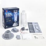 Interactive water vortex simulation kit for educational purposes.