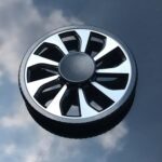 Scale model of an airplane turbine engine showcasing detailed blades and structure, ideal for science and engineering educational displays.