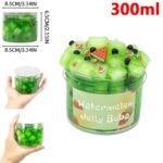 Colorful watermelon-themed jelly boba toy with soft, squishy texture and edible-looking design.
